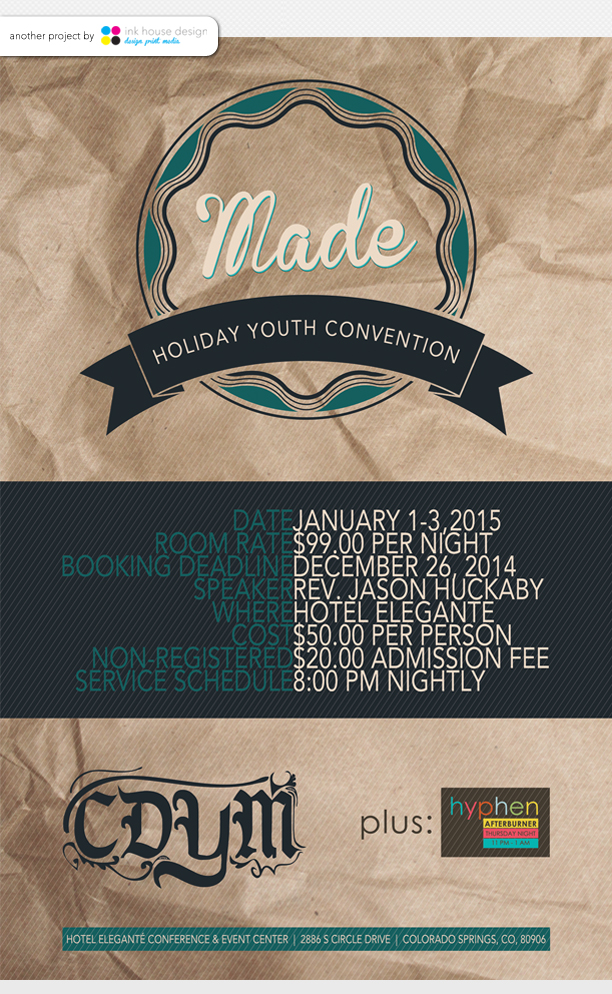 CDYM Holiday Youth Convention Poster Ink House Design, Inc Design
